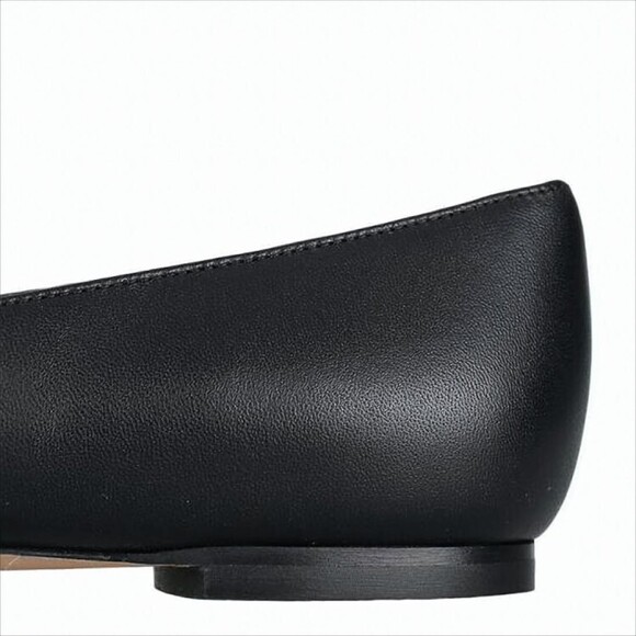 Salvatore Ferragamo Nappa Leather Flats With Grosgrain Bow - NWT